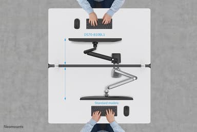 Neomounts DS70-810BL1 Monitor arm 17-32" - gas spring - space saving - 180°-stop view 18