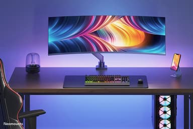 Neomounts NM-D775BLACKPLUS Monitor arm 10-49" - gas spring - Topfix - 180°-stop view 14