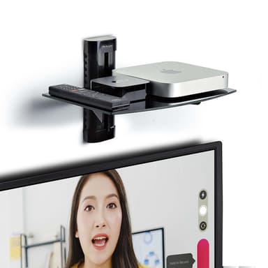 StarTech.com Floating Wall-Mounted AV Shelf, Adjustable Height Shelf For Under TV, Organize A/V Equipment On Black Tempered Glass Shelf view 8