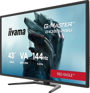 iiyama G-MASTER G4380UHSU-B2 computer monitor 108 cm (42.5") 3840 x 2160 pixels 4K Ultra HD LED Black view 3