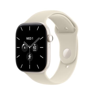 Apple Watch Series 12 GPS + Cellular 42mm Pearl White Ceramic Case with Sand Sport Band - S/M view 1