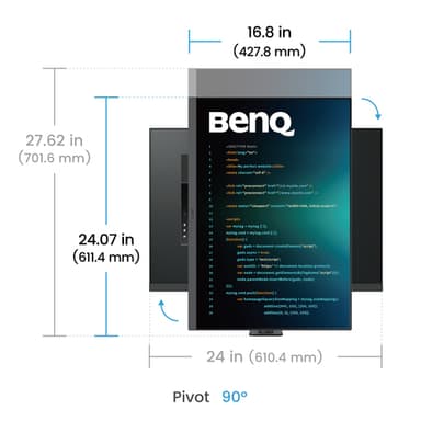 BenQ RD280UA computer monitor 71.6 cm (28.2") 3840 x 2560 pixels 4K Ultra HD Black view 7