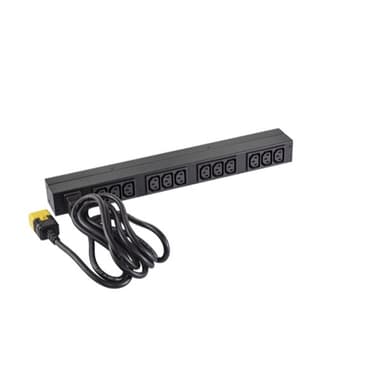 APC NetShelter Basic Rack PDU, 1U, 1PH, 3.7kW 230V 16A or 3.3kW 208V 16A, x12 C13 outlets, C20 cord view 5