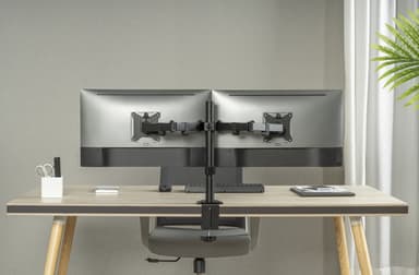 Origin Storage Gas Spring Dual Monitor Arm with VESA 75x75 and 100x100 view 3