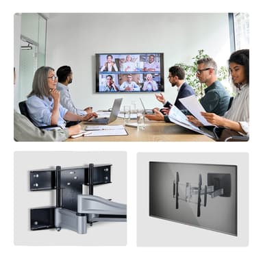 StarTech.com Heavy-Duty Articulating TV Wall Mount for up to 100-inch and 187.4lb/85kg Flat Screens, VESA 800x500, Low-Profile Bracket, TAA-Compliant view 2