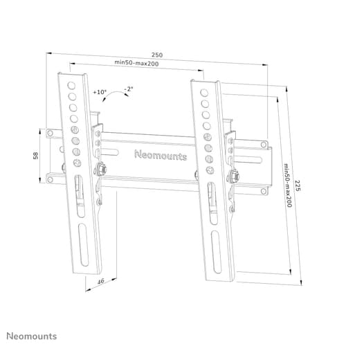 Neomounts WL35-350BL12 TV mount wall 24-55" - tiltable - lockable - easy install