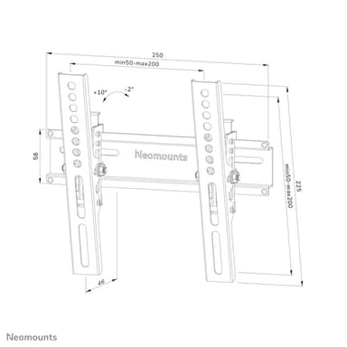 Neomounts WL35-350BL12 TV mount wall 24-55" - tiltable - lockable - easy install view 16
