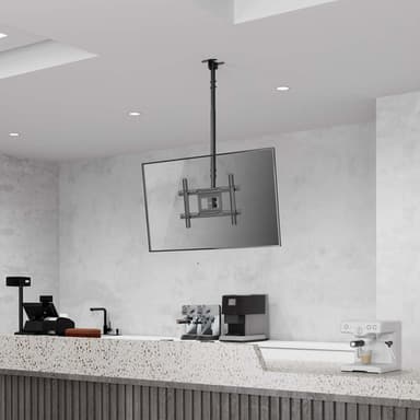 Manhattan Ceiling Mount for TV & Monitors, For screens: 37" to 65", Adjustable height: 70-157 cm, VESA compatibility: all between 200x200 to 600x400mm - check the dimensions of the four mounting holes on back of screen to ensure it fits, Max 50kg, LFD, Bracket view 3