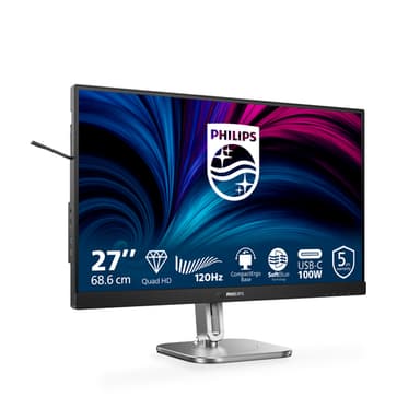 Philips 27B2U4601/00 computer monitor 68.6 cm (27") 2560 x 1440 pixels Quad HD LCD Grey view 3
