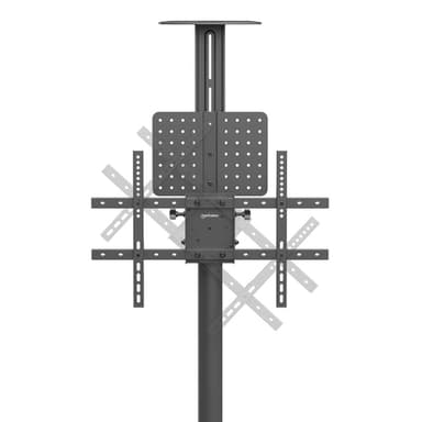 Manhattan Trolley Mount Stand for TV & Monitors (crank handle height adjust), For screens: 37" to 65", VESA compatibility: all between 200x200 to 600x400mm -check the dimensions of the four mounting holes on back of screen to ensure it fits, Max 70kg,1120 to 1570mm view 12
