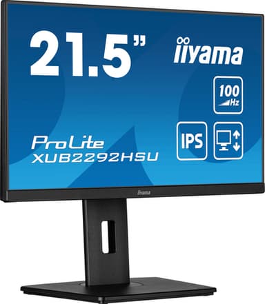 iiyama ProLite XUB2292HSU-B6 computer monitor 54.6 cm (21.5") 1920 x 1080 pixels Full HD LED Black view 1