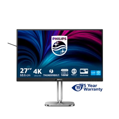 Philips 6000 series 27B2U6903/00 computer monitor 68.6 cm (27") 3840 x 2160 pixels 4K Ultra HD LED Anthracite view 3