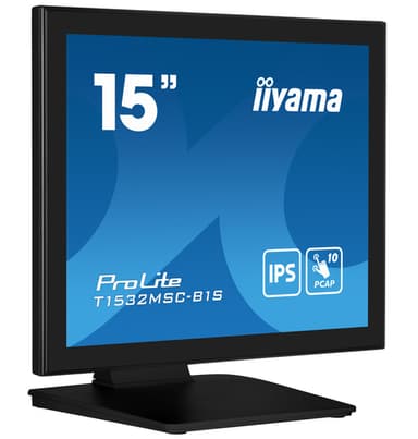iiyama ProLite T1532MSC-B1S computer monitor 38.1 cm (15") 1024 x 768 pixels XGA LCD Touchscreen Black view 2