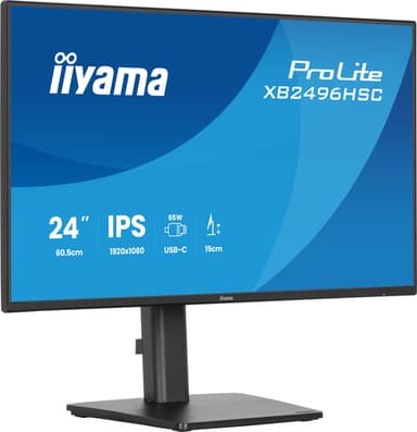 iiyama ProLite XB2496HSC-B1 computer monitor 60.5 cm (23.8") 1920 x 1080 pixels Full HD LED Black view 1