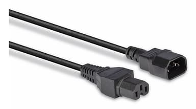 Lindy 2m IEC C14 to IEC C15 'Hot Condition' Power Cable, Black view 3