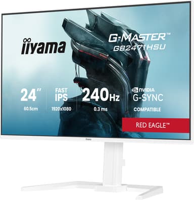 iiyama G-MASTER GB2471HSU-W1 computer monitor 60.5 cm (23.8") 1920 x 1080 pixels Full HD LED White view 5