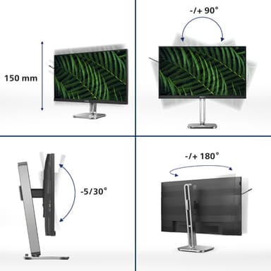 Philips 5000 series 27B2G5500/00 computer monitor 68.6 cm (27") 2560 x 1440 pixels Quad HD LCD Anthracite view 5