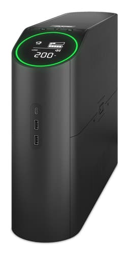 APC Back-UPS Pro for Gaming, 2200VA/1320W, Tower, 230V, 2x UK and 2x IEC C13 outlets, RGB Lights, Pure Sine Wave, Midnight (Black) view 1