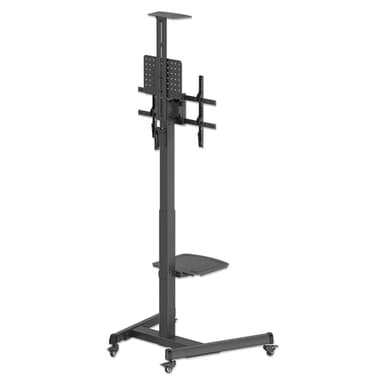 Manhattan Trolley Mount Stand for TV & Monitors (crank handle height adjust), For screens: 37" to 65", VESA compatibility: all between 200x200 to 600x400mm -check the dimensions of the four mounting holes on back of screen to ensure it fits, Max 70kg,1120 to 1570mm view 9