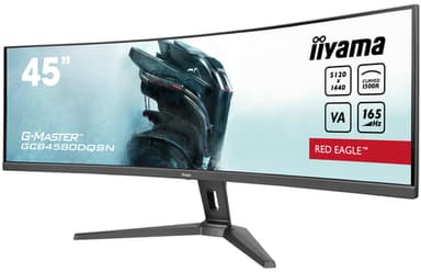 iiyama G-MASTER RED EAGLE CURVED computer monitor 113 cm (44.5") 5120 x 1440 pixels Dual QHD LED Black view 3