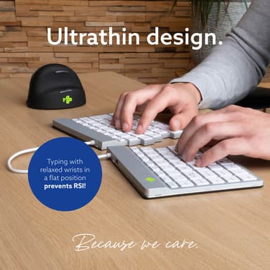 R-Go Tools Ergonomic keyboard R-Go Split Break with break software, ergonomic split keyboard, QWERTY (UK), Bluetooth, white view 13