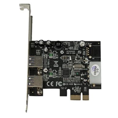 StarTech.com 2 Port PCI Express PCIe SuperSpeed (5Gbps) USB 3.0 Card Adapter with UASP - LP4 Power view 2