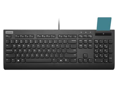 Lenovo Smartcard Wired II keyboard Home/Office USB UK English Black view 1