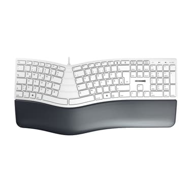 CHERRY KC 4500 ERGO keyboard Universal USB QWERTZ German White view 1