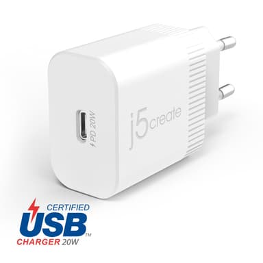 j5create JUP1420 20W PD USB-C® Wall Charger view 1