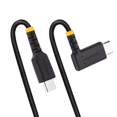 StarTech.com 1ft (30cm) USB-C Fast Charging Cable, Rugged, Right-Angled, Charge & Sync, 60W (3A) PD, USB 2.0, TPE Jacket and Aramid Fiber - USB C Charging Cord view 6