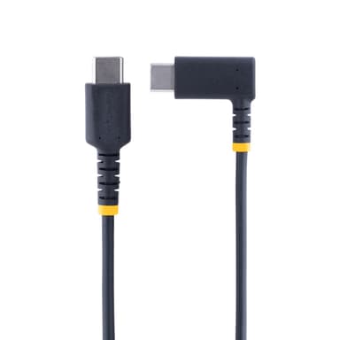 StarTech.com 1ft (30cm) USB-C Fast Charging Cable, Rugged, Right-Angled, Charge & Sync, 60W (3A) PD, USB 2.0, TPE Jacket and Aramid Fiber - USB C Charging Cord view 3