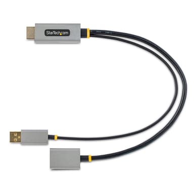 StarTech.com 1ft (30cm) HDMI to DisplayPort Adapter Cable, Active 4K 60Hz HDMI 2.0 to DP 1.2 Converter, HDR, USB Bus Powered, HDMI Source to DisplayPort Monitor for Laptops/PC view 6