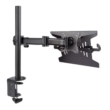 StarTech.com Laptop Desk Mount - Monitor and Laptop Mount - Displays up to 34" (17.6lb/8kg) & Laptops (4.5kg/9.9lb) - Articulating VESA Laptop Tray Arm - Clamp / Grommet Mount view 2
