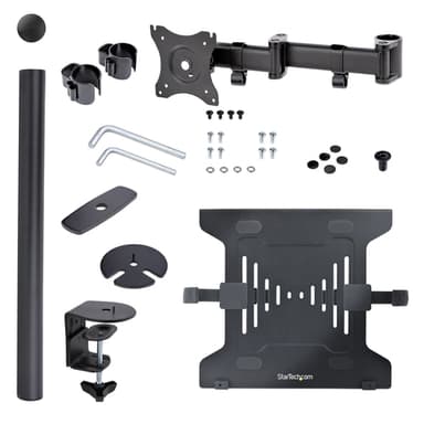 StarTech.com Laptop Desk Mount - Monitor and Laptop Mount - Displays up to 34" (17.6lb/8kg) & Laptops (4.5kg/9.9lb) - Articulating VESA Laptop Tray Arm - Clamp / Grommet Mount view 19