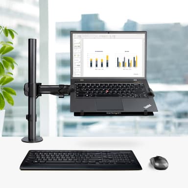 StarTech.com Laptop Desk Mount - Monitor and Laptop Mount - Displays up to 34" (17.6lb/8kg) & Laptops (4.5kg/9.9lb) - Articulating VESA Laptop Tray Arm - Clamp / Grommet Mount view 18