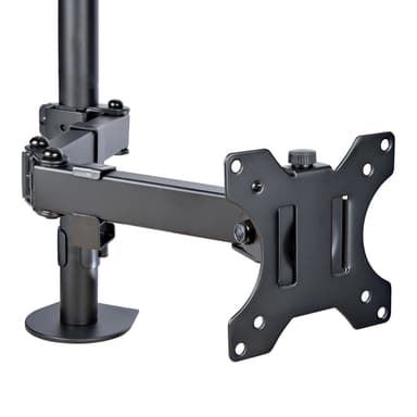StarTech.com Monitor Arm with VESA Laptop Tray, For a Laptop (4.5kg/9.9lb) and a Single Display up to 32" (17.6lb/8kg), Black, Vented Tray, Adjustable Laptop Arm Mount, C-clamp/Grommet Mount view 14