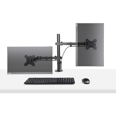 StarTech.com Monitor Arm with VESA Laptop Tray, For a Laptop (4.5kg/9.9lb) and a Single Display up to 32" (17.6lb/8kg), Black, Vented Tray, Adjustable Laptop Arm Mount, C-clamp/Grommet Mount view 7