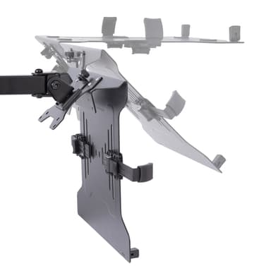 StarTech.com Monitor Arm with VESA Laptop Tray, For a Laptop (4.5kg/9.9lb) and a Single Display up to 32" (17.6lb/8kg), Black, Vented Tray, Adjustable Laptop Arm Mount, C-clamp/Grommet Mount view 8