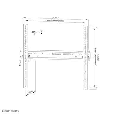 Neomounts WL35-350BL14 TV mount wall 32-65" - tiltable - lockable - easy install view 16