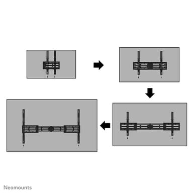 Neomounts WL35S-950BL19 Heavy duty wall mount 55-115" - tiltable - lockable - landscape and portrait view 5