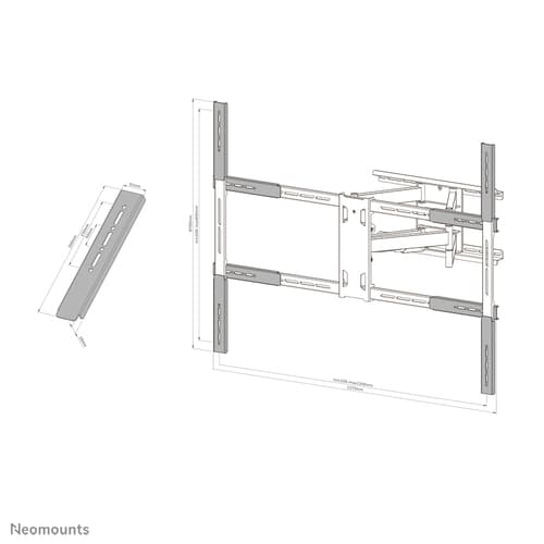 Neomounts AWLS-950BL1 VESA extension kit 55-110" - max 125 kg