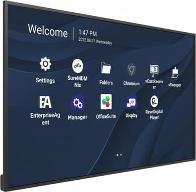Viewsonic CDE4330 Signage Display 109.2 cm (43") Wi-Fi 450 cd/m² 4K Ultra HD Black Built-in processor Android 11 view 2