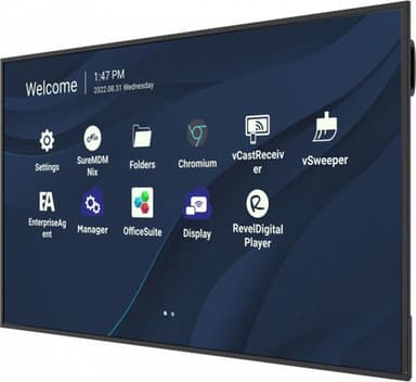 Viewsonic CDE7530 Signage Display 190.5 cm (75") Wi-Fi 450 cd/m² 4K Ultra HD Black Built-in processor Android 11 view 3