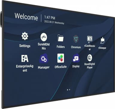 Viewsonic CDE7530 Signage Display 190.5 cm (75") Wi-Fi 450 cd/m² 4K Ultra HD Black Built-in processor Android 11 view 2