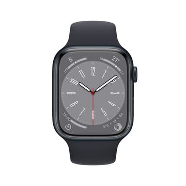 Apple Watch Series 8 OLED 45 mm Digital 396 x 484 pixels Touchscreen Black Wi-Fi GPS (satellite) view 2