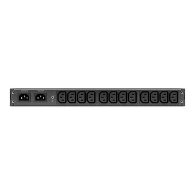 APC Netshelter Rack Automatic Transfer Switch, 1U, 10A, 230V, C14 IN, 12 C13 OUT, 50/60Hz view 2