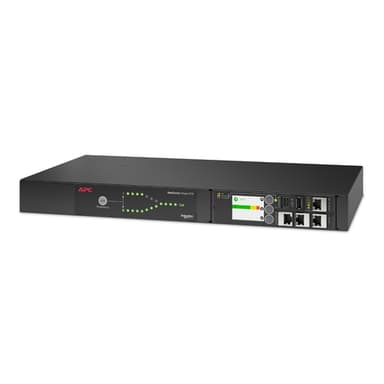 APC Automatic Transfer Switch AP4423A - (8x) C13 + (1x) C19, 3680W, Rack mountable, 1U view 1