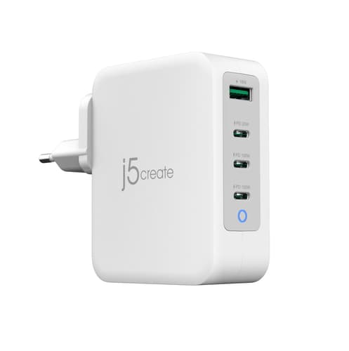 j5create JUP43130E-EN - 130W GaN USB-C® 4-Port Charger - EU