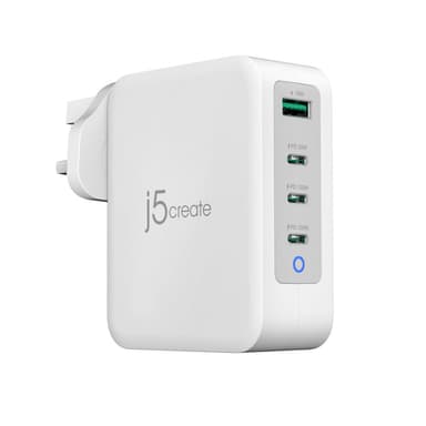 j5create JUP43130F-FN 130W GaN USB-C® 4-Port Charger - UK view 1