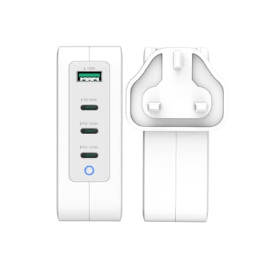 j5create JUP43130F-FN 130W GaN USB-C® 4-Port Charger - UK view 3